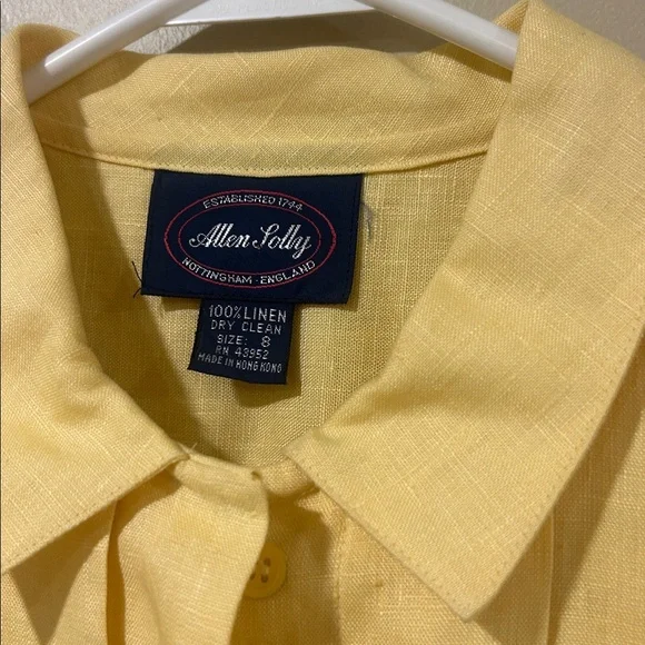 Vintage Allen Lolly yellow linen dress - Picture 5 of 8